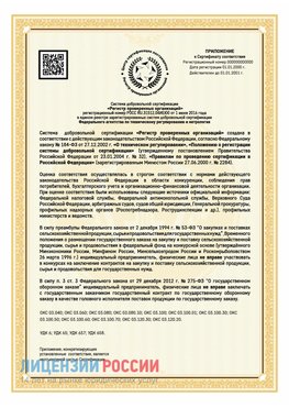 Приложение к сертификату для ИП Кантемировка Сертификат СТО 03.080.02033720.1-2020